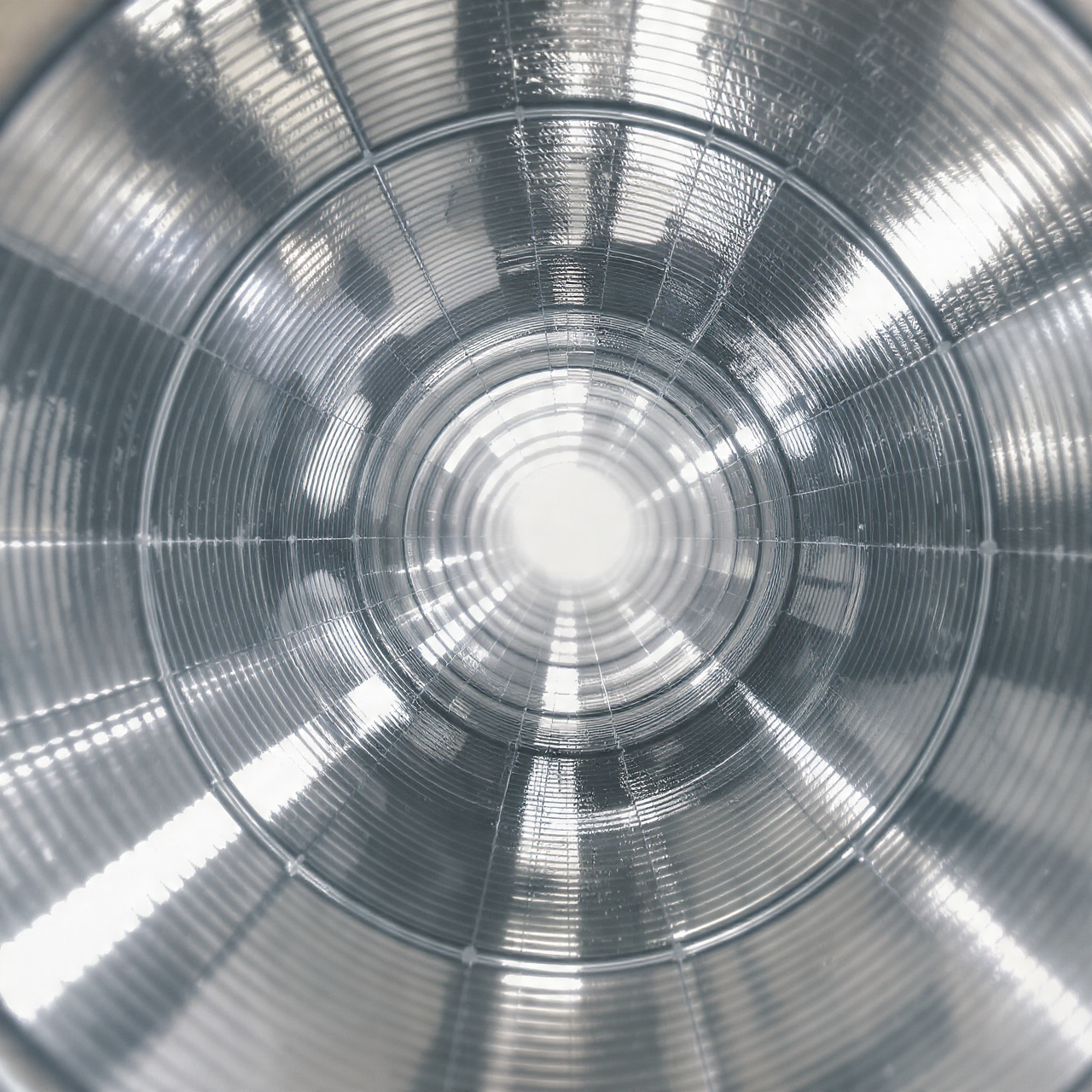 Clean residential air duct after professional cleaning