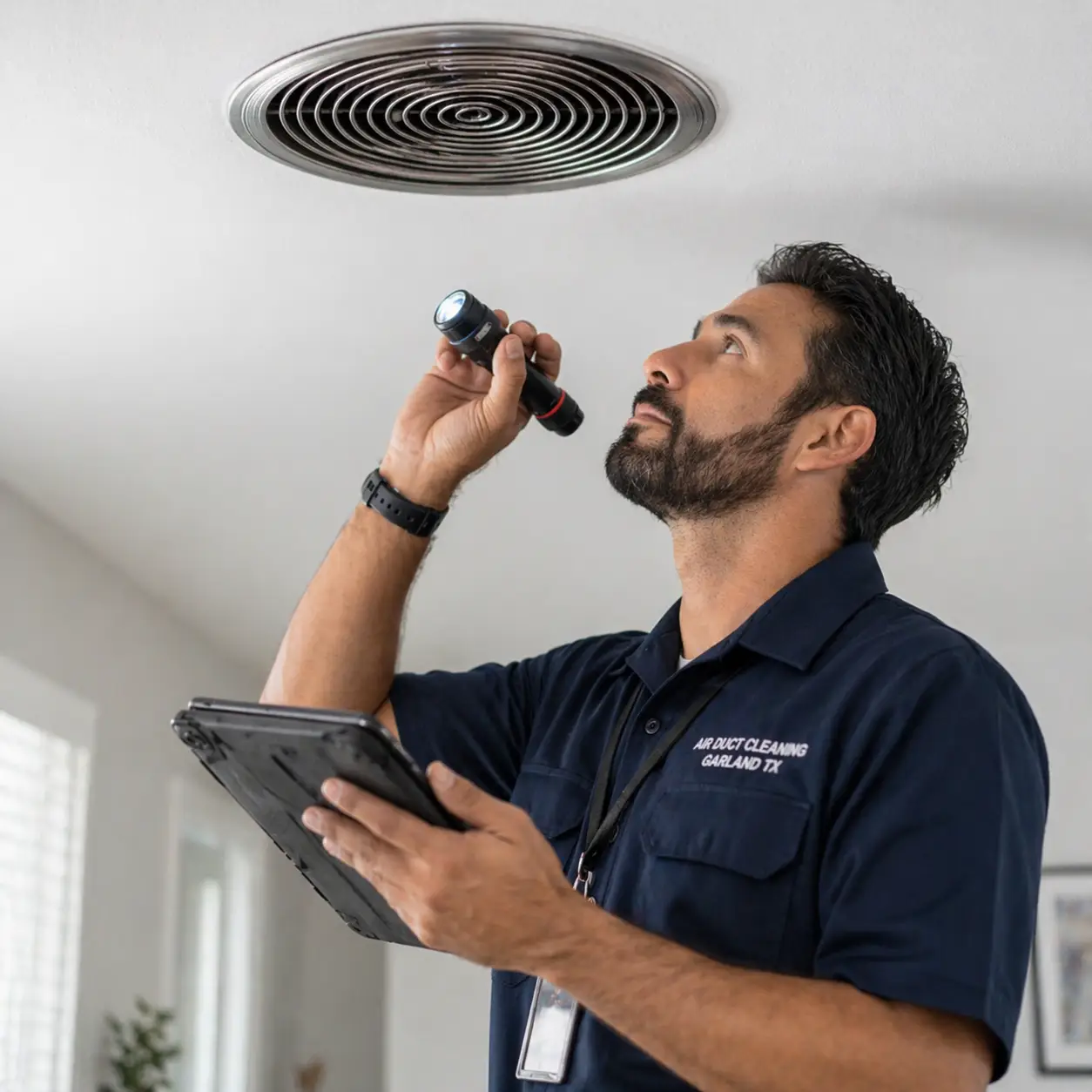 Air duct inspection service in Garland TX home